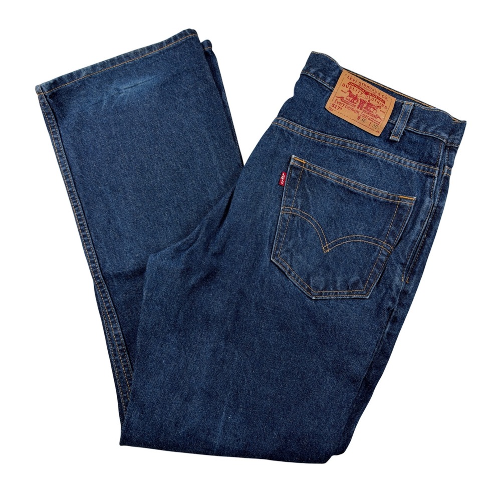 Levi 517 Jeans Mens 36x30 Blue Boot Cut Denim Pants Medium Wash